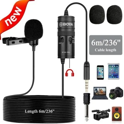 BOYA Lavalier mic (With sound attenuation) - Black